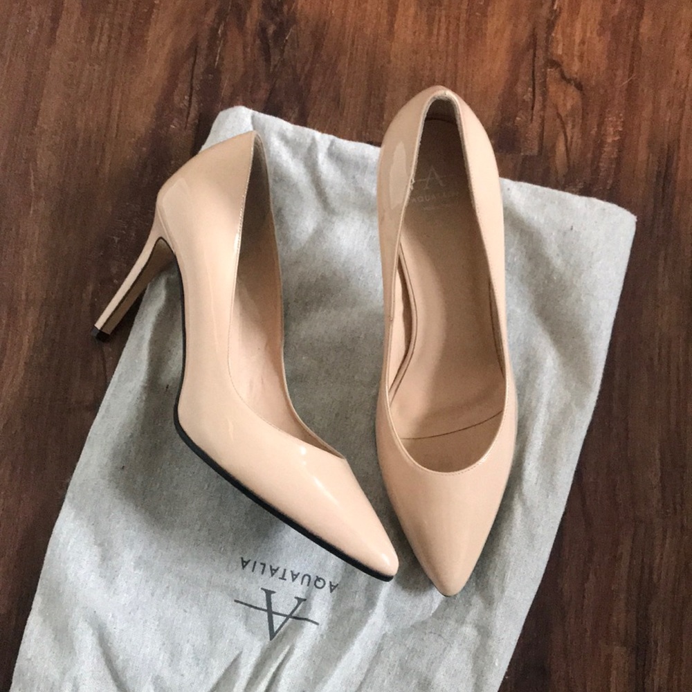 Aquatalia nude leather heels